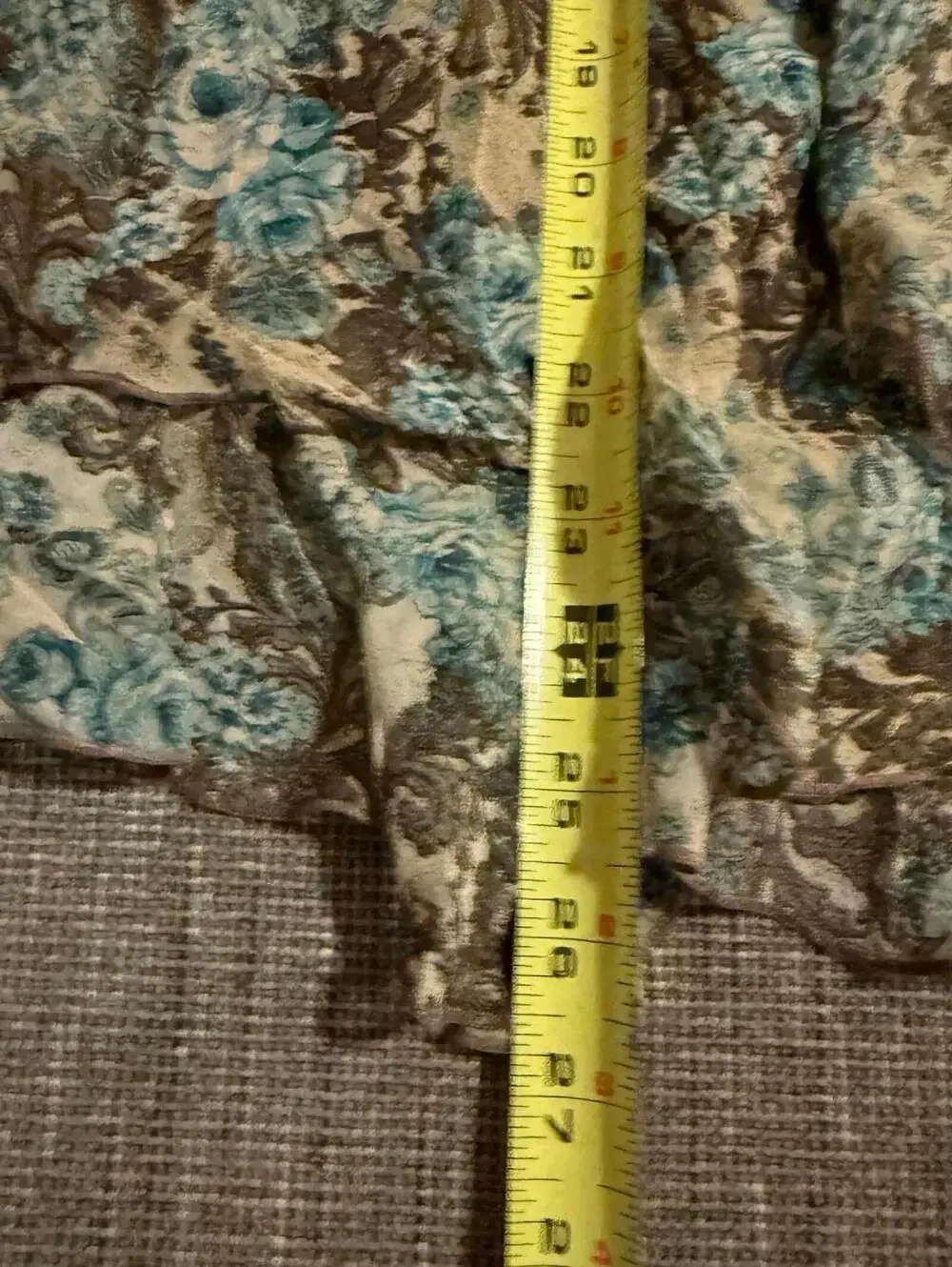 Karen Kane Blue Brown Floral Ruffle Skirt Size 4 Boho Y2K Midi